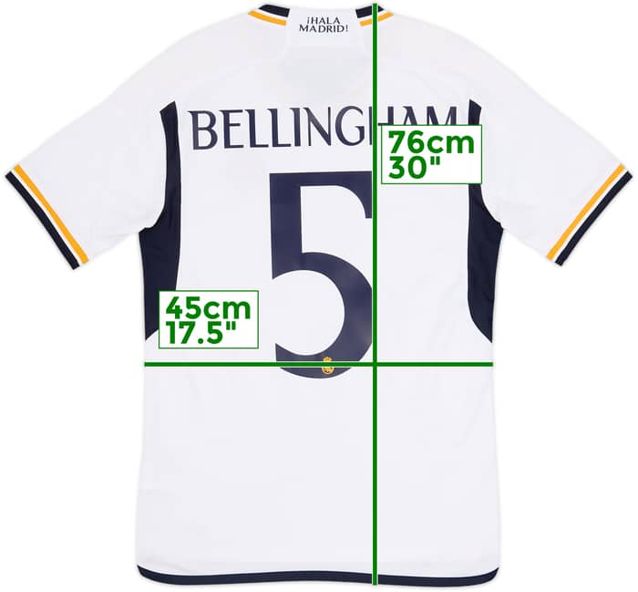 2023-24 Real Madrid Home Shirt Bellingham #5 - 10/10 - (S)
