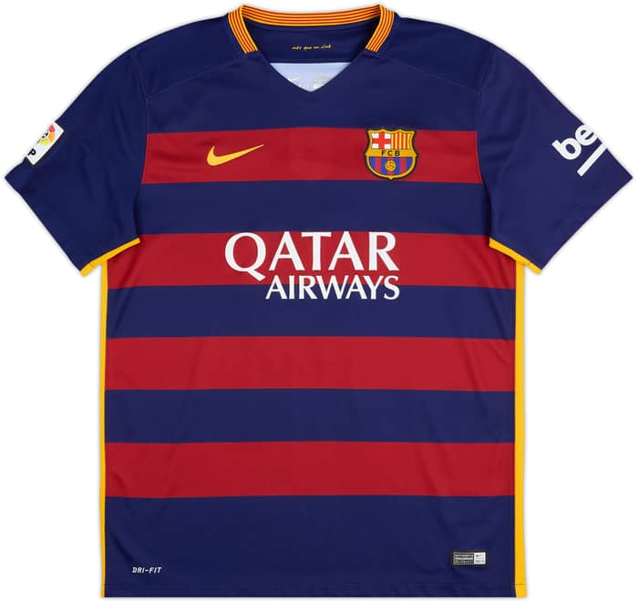 2015-16 Barcelona Home Shirt Iniesta #8 - 9/10 - (L)