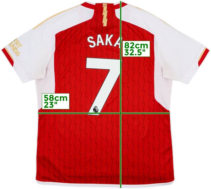 2023-24 Arsenal Home Shirt Saka #7 - 5/10 - (XL)