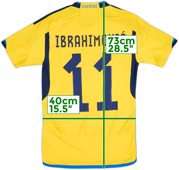 2022-23 Sweden Home Shirt Ibrahimovic #11 - 9/10 - (XS)