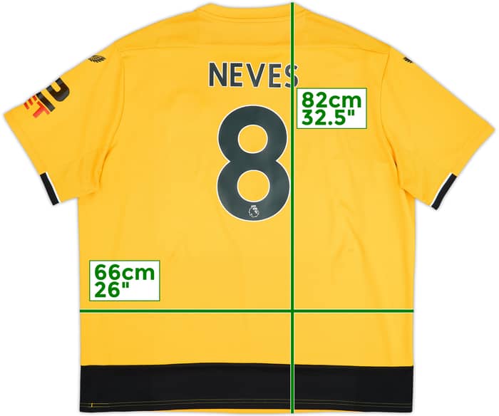 2022-23 Wolves Home Shirt Neves #8 - 8/10 - (3XL)