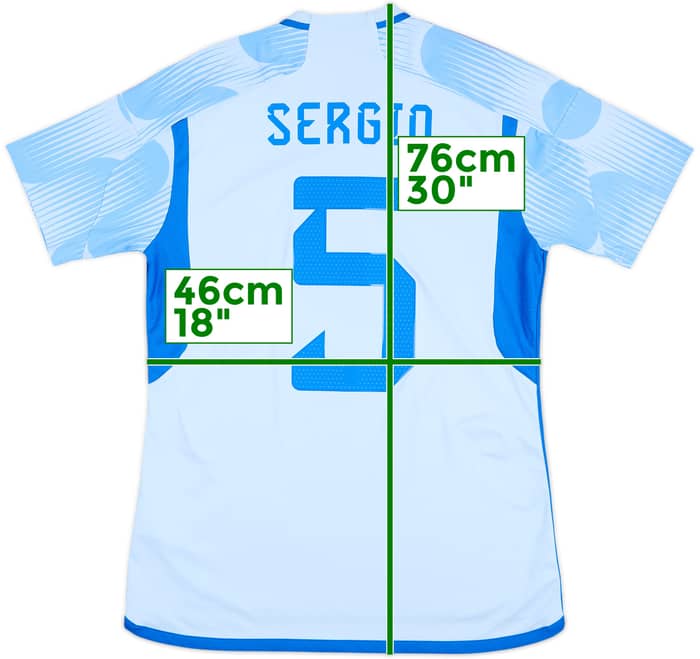 2022-23 Spain Away Shirt Sergio #5 - 8/10 - (M)