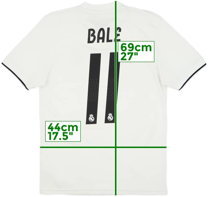 2018-19 Real Madrid Home Shirt Bale #11 - 6/10 - (S)