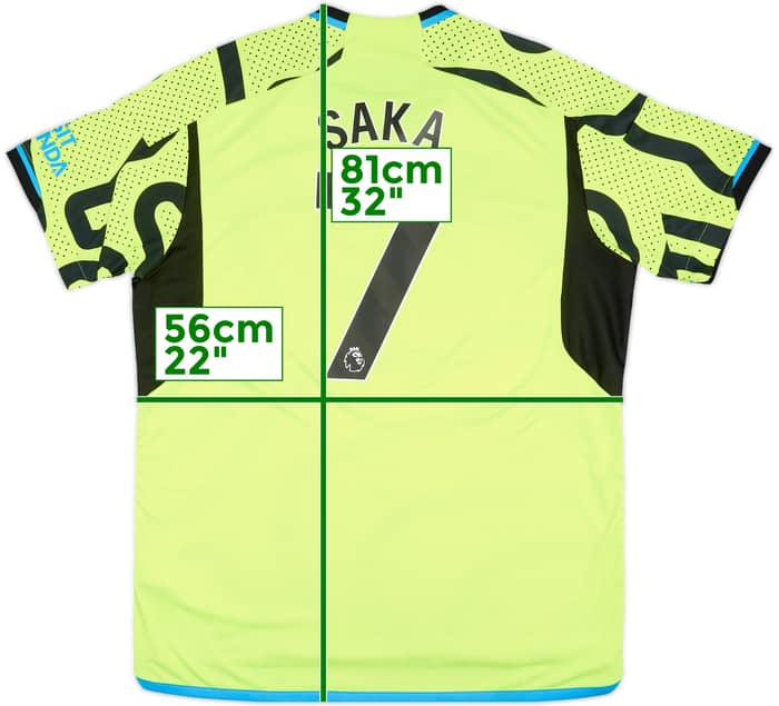 2023-24 Arsenal Away Shirt Saka #7 - 9/10 - (XL)