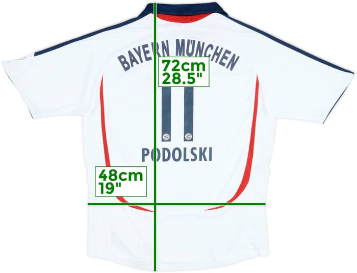 2006-07 Bayern Múnich Camiseta Visitante Podolski #11 - 7/10 - (XL.Boys)