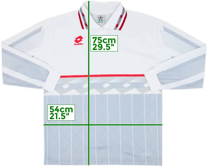 1990s Lotto Template L/S Shirt - 9/10 - (L)