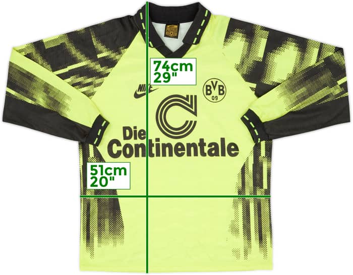 1992-93 Borussia Dortmund Local Manga Larga Camiseta - 9/10 - (M)