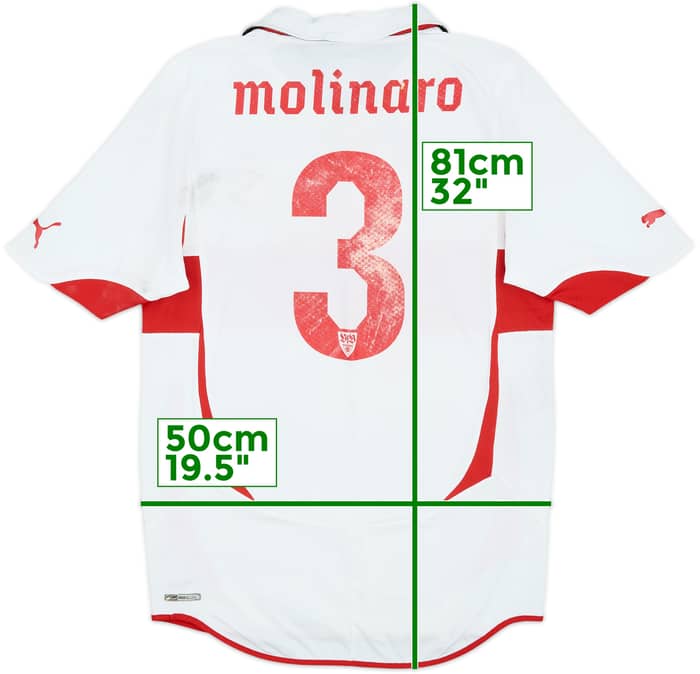 2010-11 Stuttgart Home Shirt Molinaro #3 - 4/10 - (M)