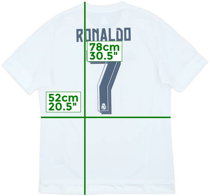 2015-16 Real Madrid Home Shirt Ronaldo #7 - 5/10 - (L)