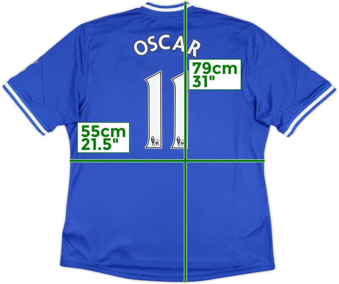 Camiseta de local del Chelsea 2013-14 Oscar #11 - 4/10 - (XL)
