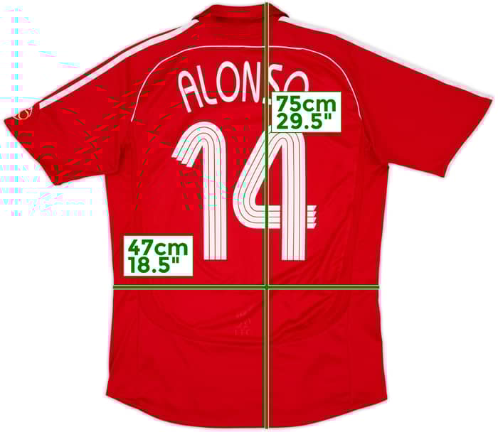2006-08 Liverpool Home Shirt Alonso #14 - 6/10 - (M)