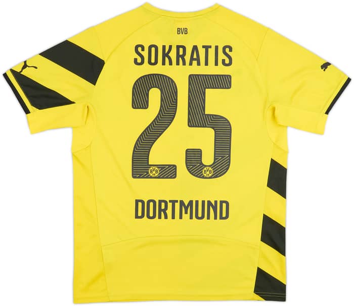 Camiseta de local de Borussia Dortmund 2014-15 Sokratis #25 - 6/10 - (M)