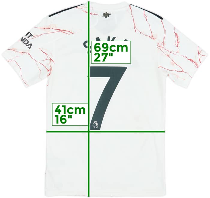2020-21 Arsenal Camiseta de Visitante Saka #7 - 6/10 - (XS)