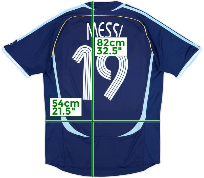 2006-07 Argentina Away Shirt Messi #19 - 8/10 - (L)