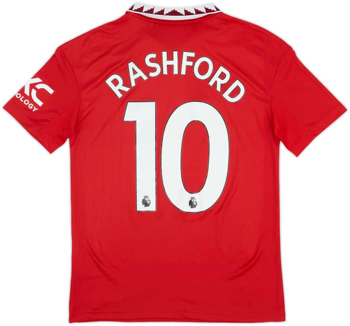 2022-23 Manchester United Home Shirt Rashford #10 - 8/10 - (L.Boys)