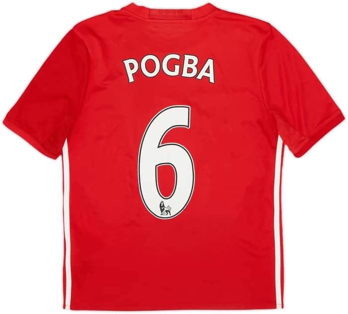 2016-17 Manchester United Home Shirt Pogba #6 - 6/10 - (L.Boys)