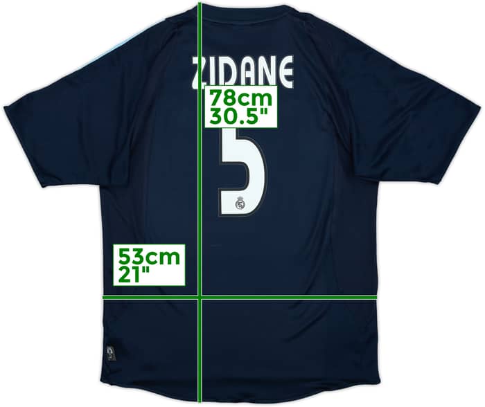 2003-04 Real Madrid Away Shirt Zidane #5 - 9/10 - (M)