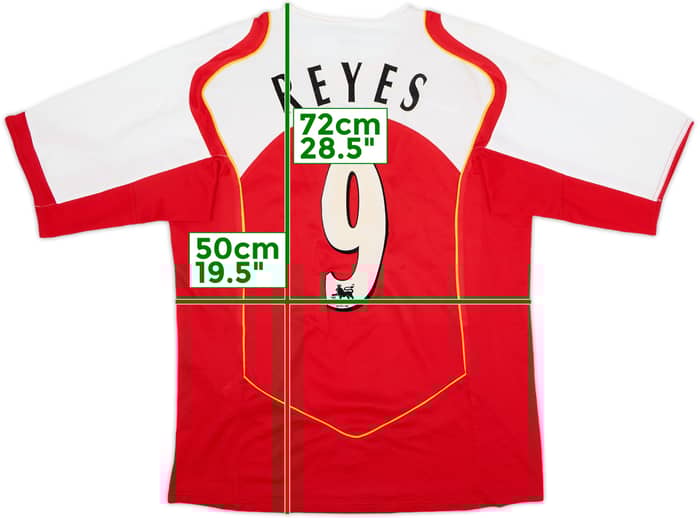 2004-05 Arsenal Home Shirt Reyes #9 - 6/10 - (M)