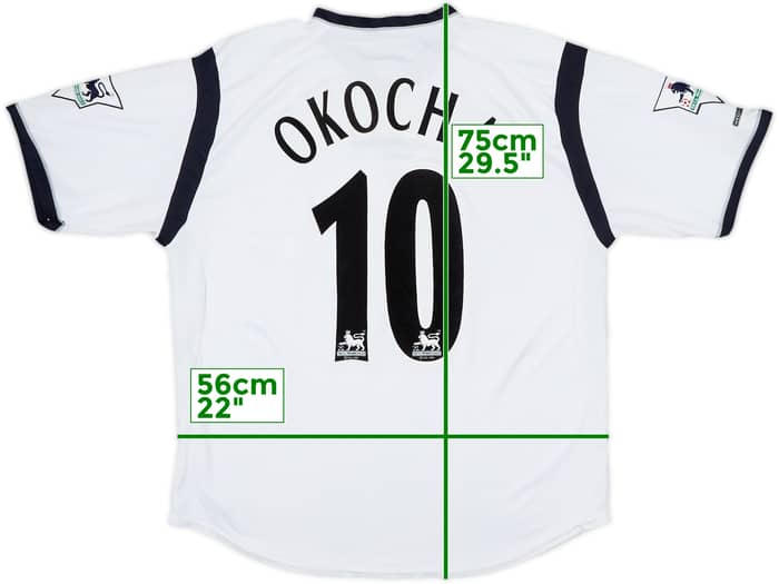 2001-03 Bolton Home Shirt Okocha #10 - 8/10 - (L)