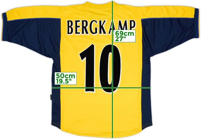 1999-01 Arsenal Away Shirt Bergkamp #10 - 8/10 - (S)