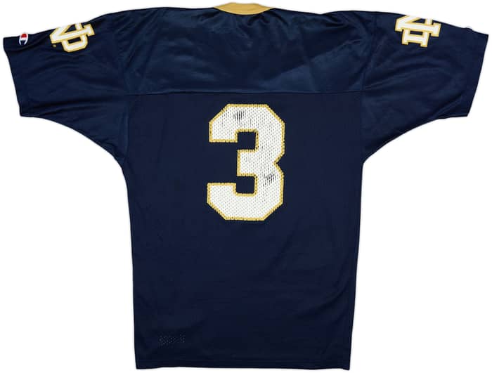 1995-97 Notre Dame Fighting Irish Powlus #3 Champion Home Jersey - 6/10 - (M)