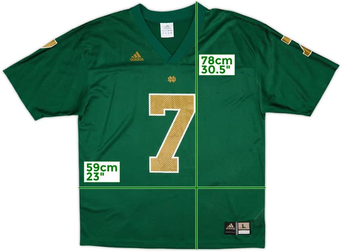 2005-06 Notre Dame Fighting Irish #7 adidas Alternate Jersey - 9/10 - (L)