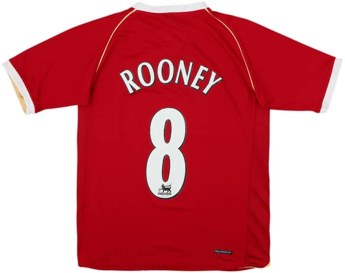 2006-07 Manchester United Camiseta Local Rooney #8 - 8/10 - (XL.Boys)