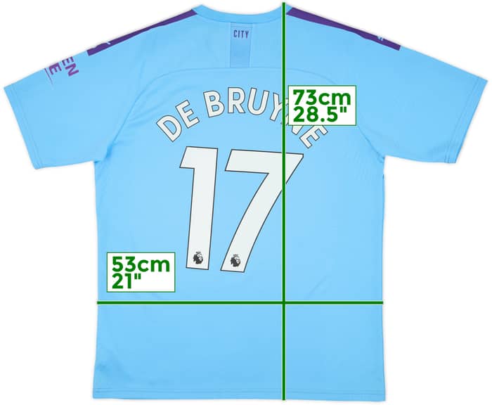 2019-20 Manchester City Home Shirt De Bruyne #17 - 8/10 - (L)