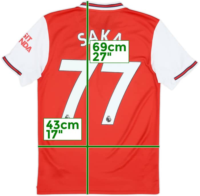 Camiseta de local del Arsenal 2019-20 Saka #77 - 8/10 - (XS)