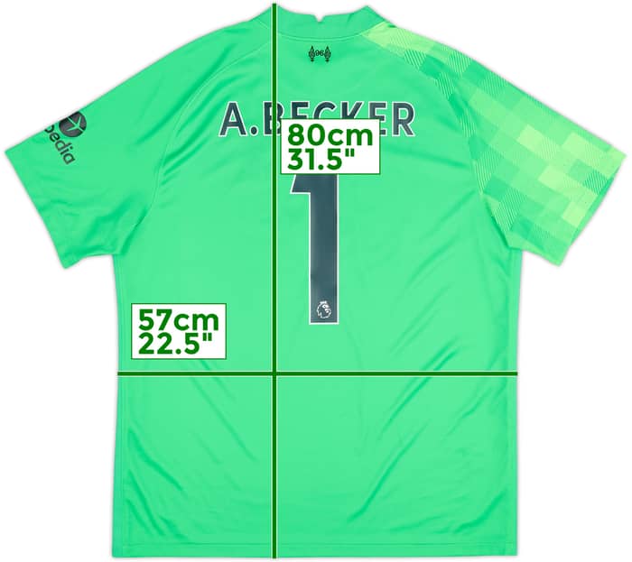 2021-22 Liverpool GK S/S Shirt A.Becker #1 - 9/10 - (XL)