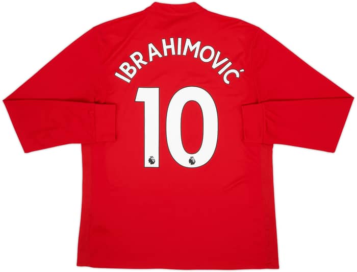 Camiseta de local de manga larga del Manchester United 2017-18 Ibrahimovic #10 - 7 de 10 - (L)