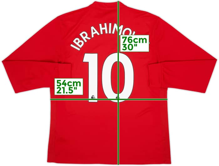Camiseta de local de manga larga del Manchester United 2017-18 Ibrahimovic #10 - 7 de 10 - (L)