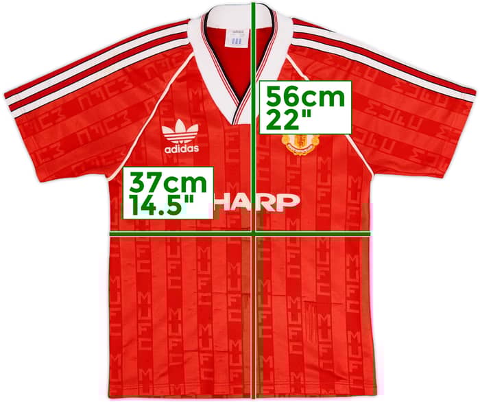 1988-90 Manchester United Camiseta Local - 7/10 - (L.Boys)