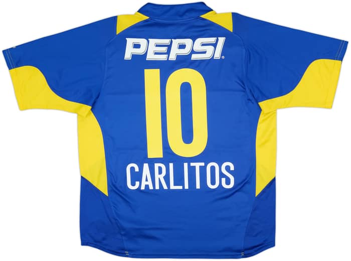 2004-05 Boca Juniors Home Shirt Carlitos #10 - 6/10 - (L)