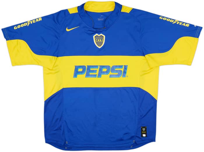 2004-05 Boca Juniors Home Shirt Carlitos #10 - 6/10 - (L)