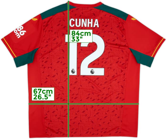 2023-24 Wolves Away Shirt Cunha #12 - 10/10 - (3XL)