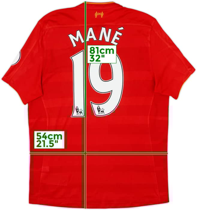 2016-17 Liverpool Home Shirt Mane #19 - 7/10 - (L)