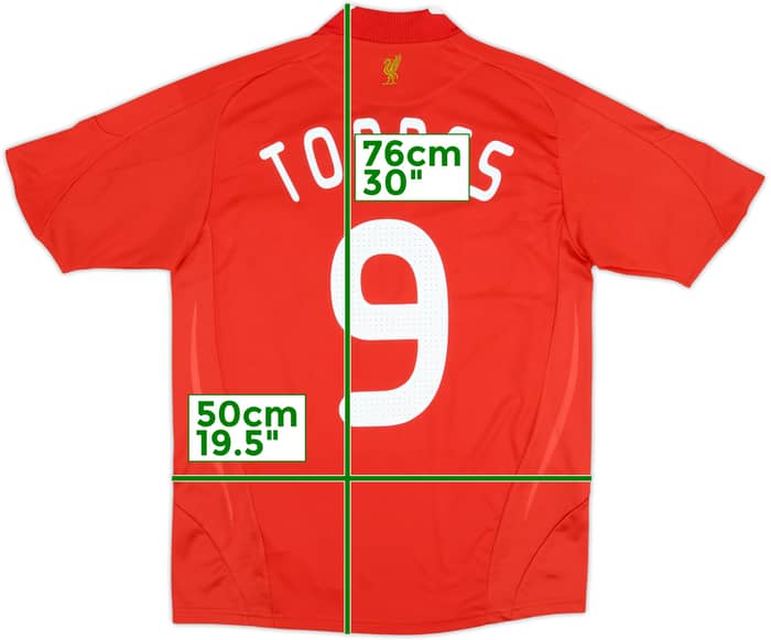 2008-10 Liverpool Home Shirt Torres #9 - 9/10 - (XL.Boys)