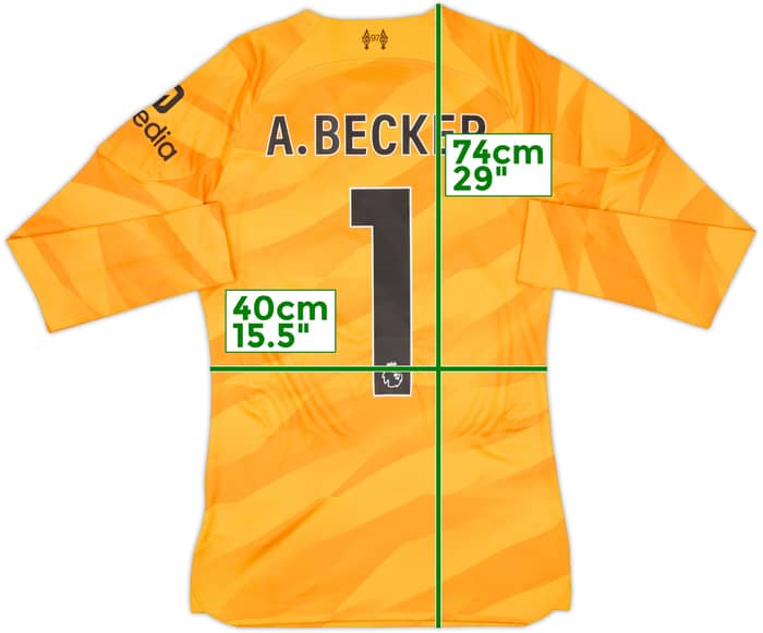 2023-24 Liverpool GK Shirt A.Becker #1 - 7/10 - (S)
