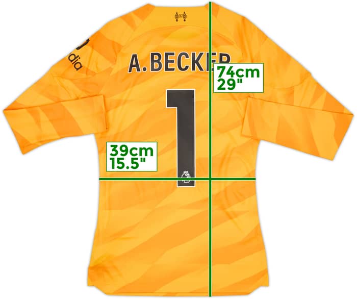 2023-24 Liverpool GK Shirt A.Becker #1 - 9/10 - (S)