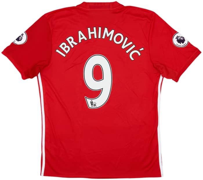 2016-17 Manchester United Home Shirt Ibrahimovic #9 - 8/10 - (M)