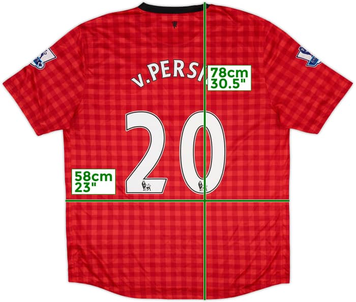 2012-13 Manchester United Home Shirt v.Persie #20 - 8/10 - (XL)