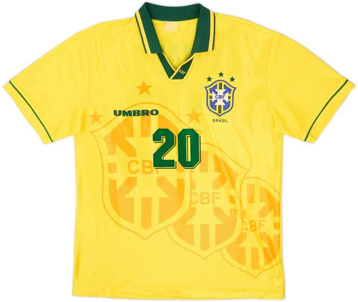 1994 Brazil Home Shirt Ronaldo #20 - 8/10 - (L)