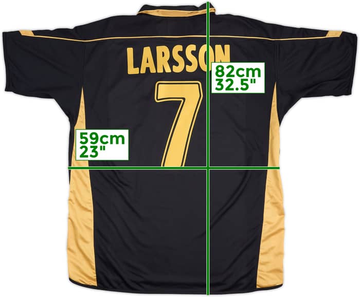2003-04 Celtic Away Shirt Larsson #7 - 8/10 - (XL)