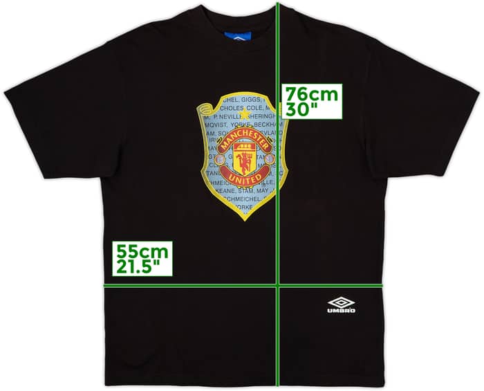 1998-99 Manchester United '1999 CL Finale' Umbro Cotton Tee - 10/10 - (XL)