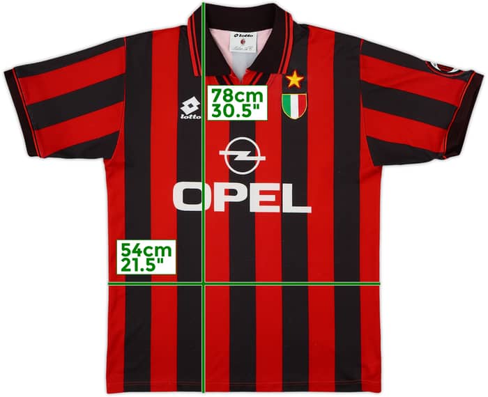 1994-95 AC Milan Camiseta Local - 8/10 - (XL)