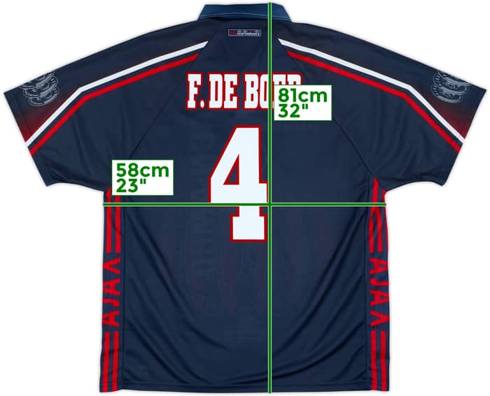 1997-98 Ajax Away Shirt F.De Boer #4 - 10/10 - (XL)