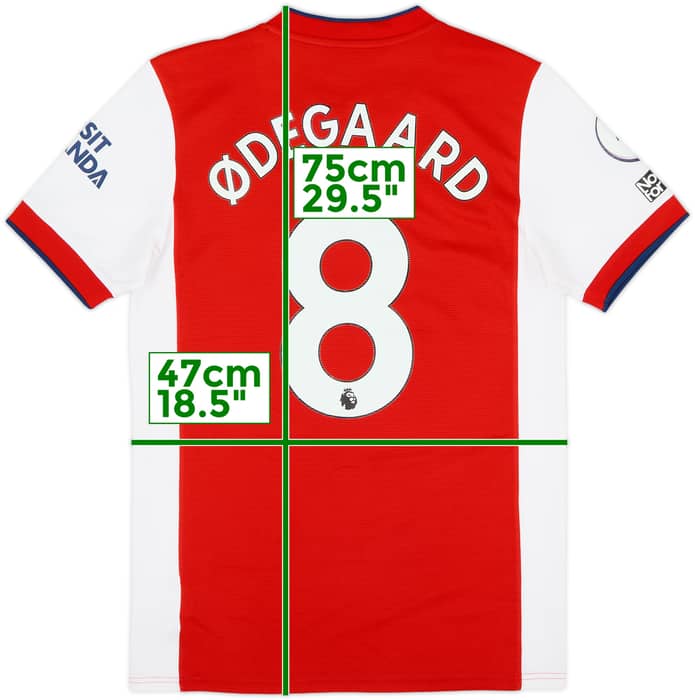 2021-22 Arsenal Home Shirt Odegaard #8 - 7/10 - (S)