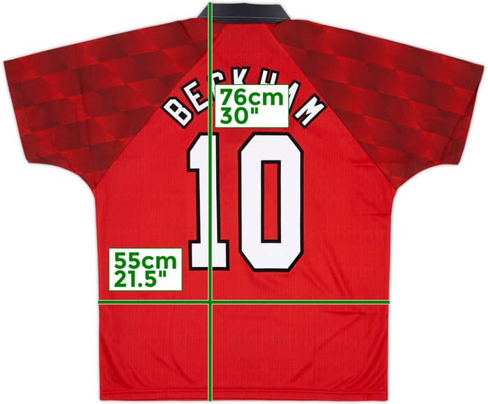 1996-98 Manchester United Home Shirt Beckham #10 (M)