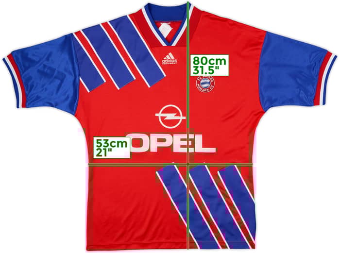 1993-95 Bayern Múnich Camiseta Local - 8/10 - (L)